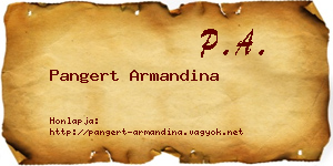 Pangert Armandina névjegykártya